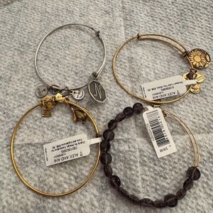 Alex and Ani Gold and Silver Charm Bracelet Set